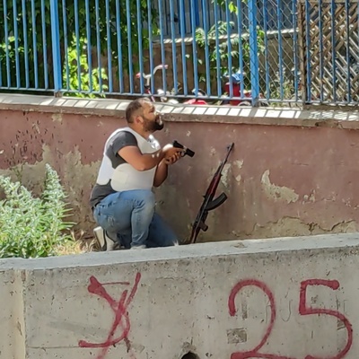 Karakol bahçesinde hareketli anlar!