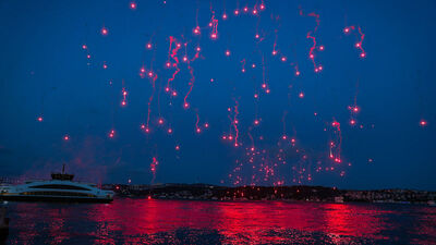 Boğaz'da şampiyonluk kutlaması