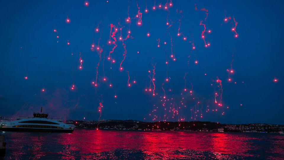 Boğaz'da şampiyonluk kutlaması