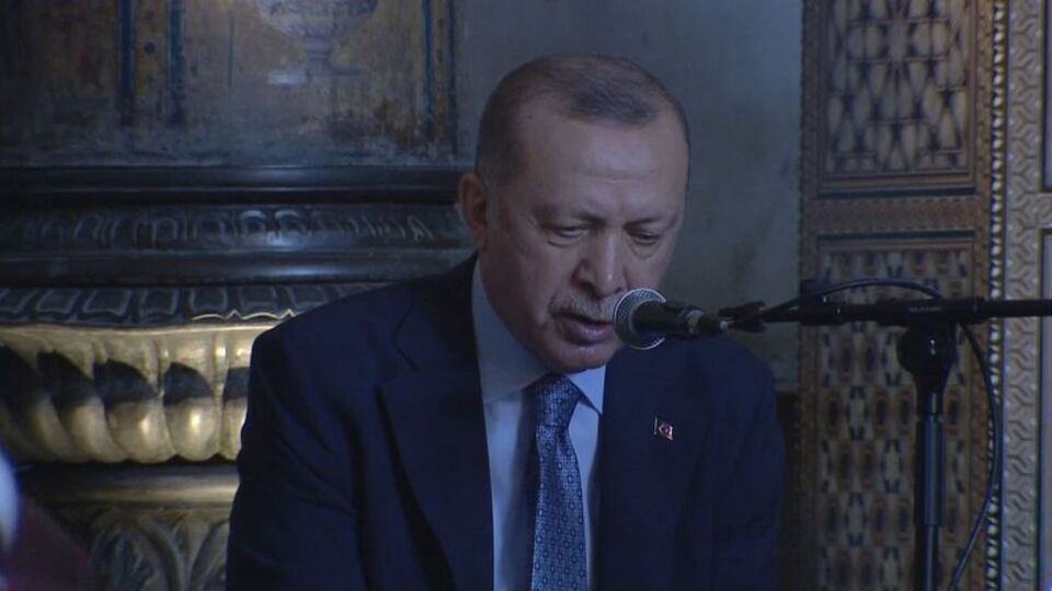 Cumhurbaşkanı Ayasofya'da icazet törenine katıldı