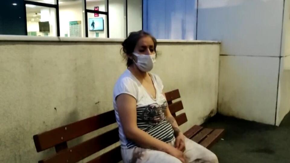 Hamile kadın otomobilden yola atıldı!