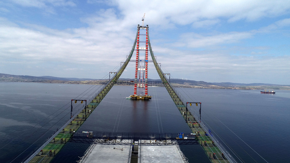 Çanakkale Köprüsü'nde yeni aşamaya geçildi