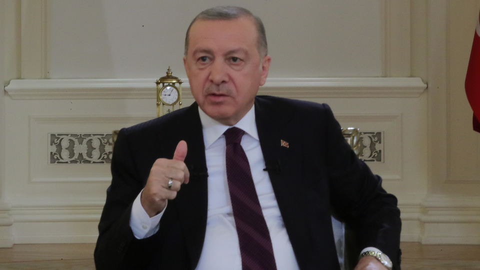 Cumhurbaşkanı Erdoğan'ın TRT yayınında dikkat çeken detay