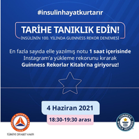 İnsülinin 100'üncü yılında Guinness Rekor Denemesi