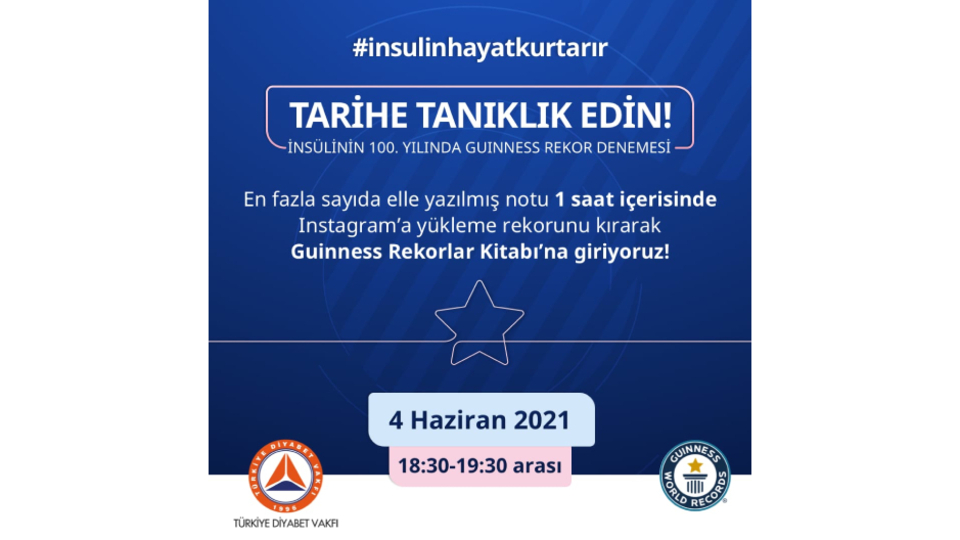 İnsülinin 100'üncü yılında Guinness Rekor Denemesi