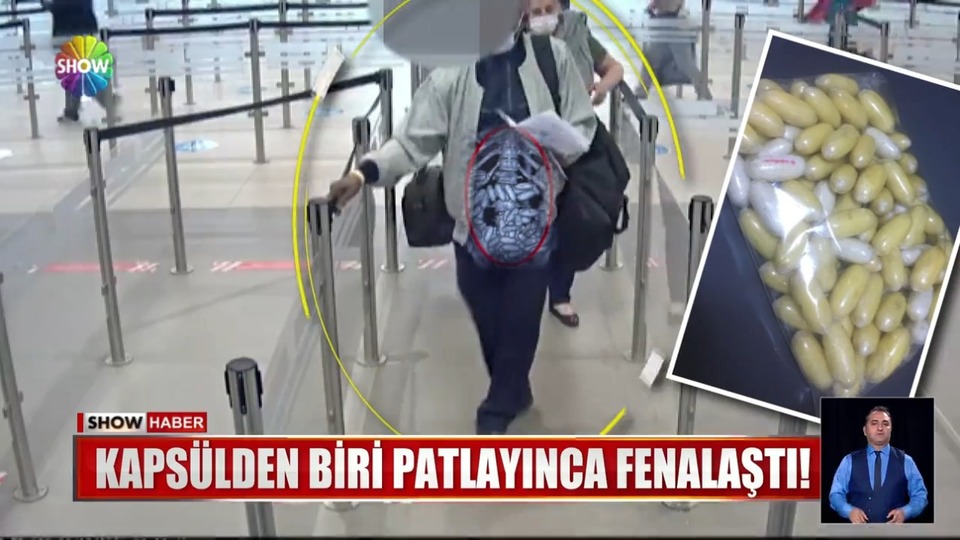 400 bin liralık uyuşturucu yuttu