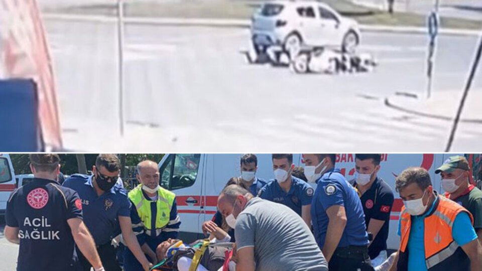 Kameraya yansıdı! Feci kaza!