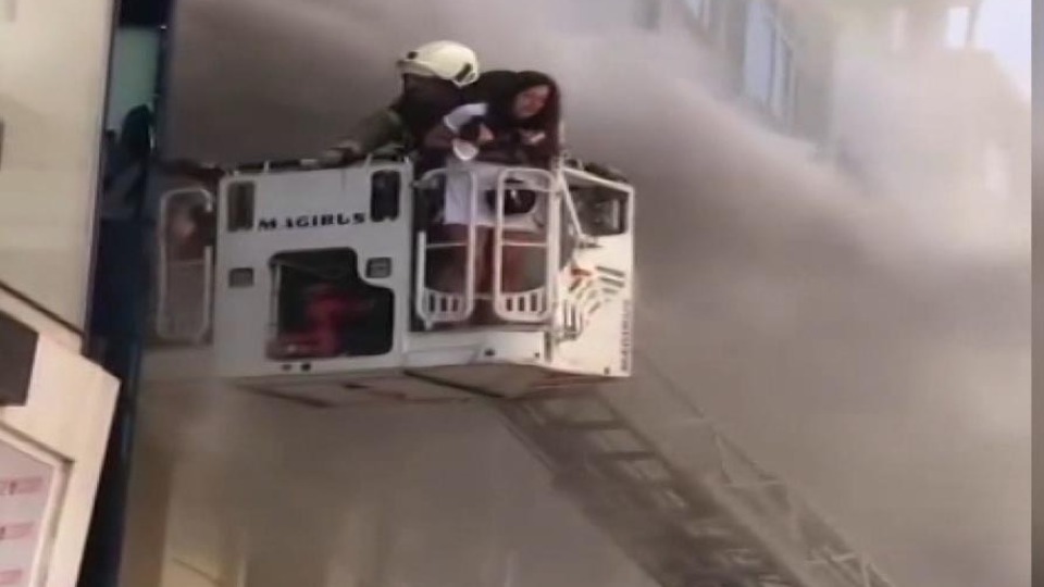 Otelin saunasında yangın çıktı!