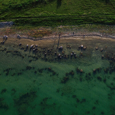 Sular çekilince ortaya çıktı