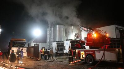 Bioenerji fabrikasında korkutan yangın