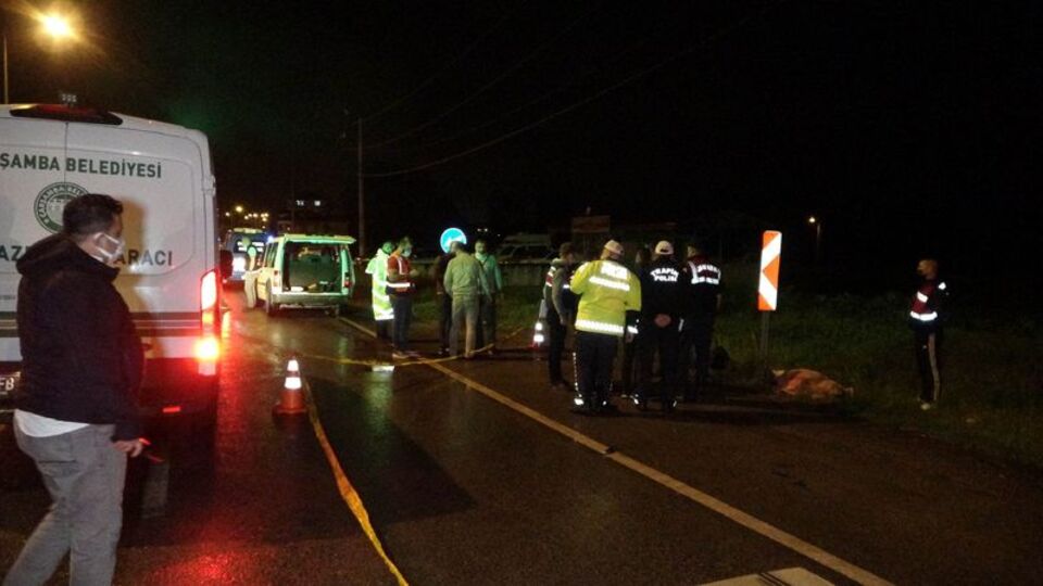 Otomobilin çarptığı bisikletlinin öldüğü feci kaza kamerada