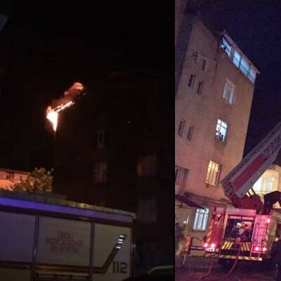 Eşi ve 5 çocuğu içerdeydi, evi ateşe verdi