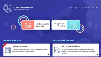 e-Okul karne notu sorgulama