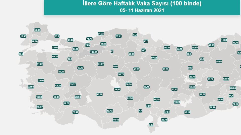 Güncel Türkiye koronavirüs risk haritası