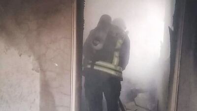 Yanan ev küle döndü