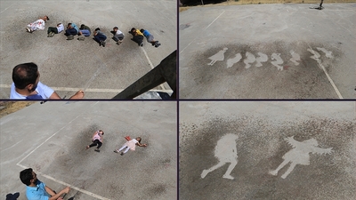 Öğrencileriyle oyunu kalpleri de serinletti