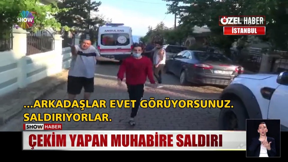 Çekim yapan muhabire saldırı