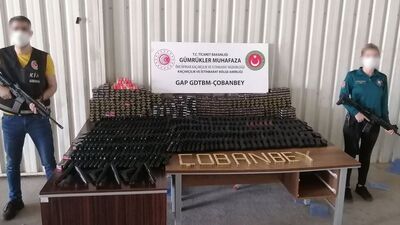 Beton mikserinden yüzlerce tabanca çıktı