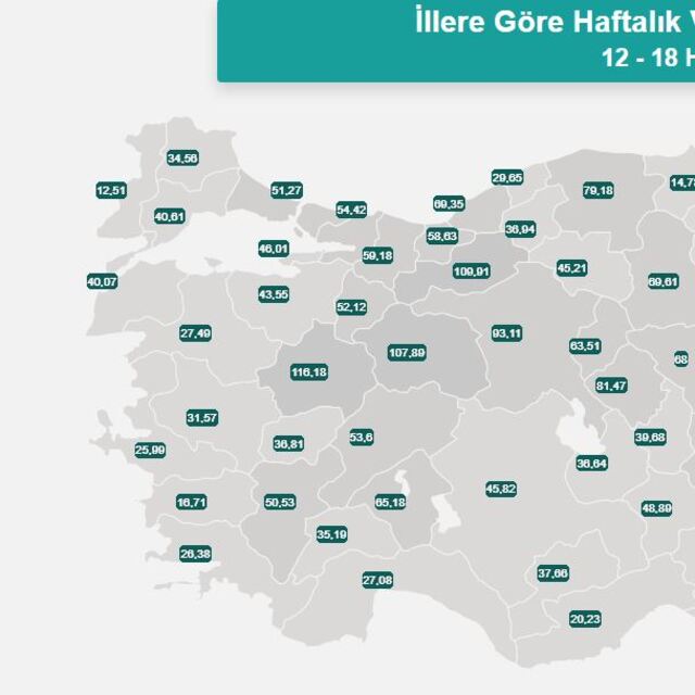 İşte il il koronavirüs risk haritası
