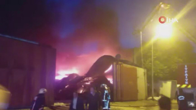 Ankara'da korkutan fabrika yangını!