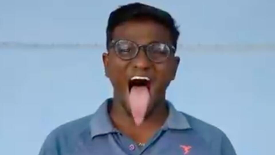 Hindistan'ın en uzun dile sahip kişisi!