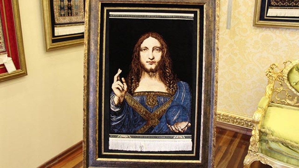 Da Vinci'nin Salvator Mundi'si halıya işlendi