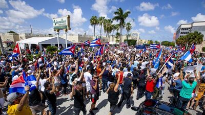 Küba'da hükümet karşıtı gösteri