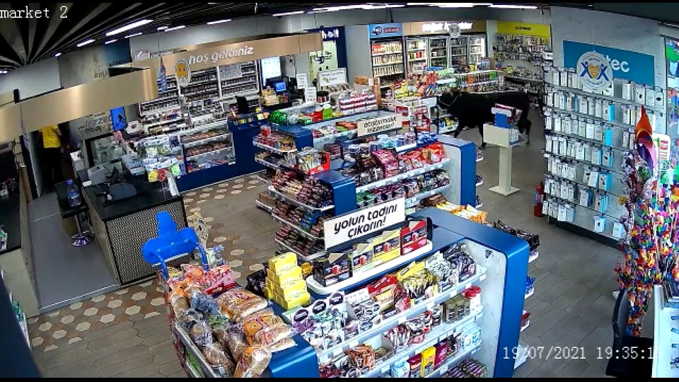 Biri markete biri trafiğin ortasına daldı