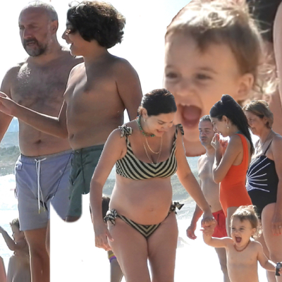 Çocuklarıyla tatildeler