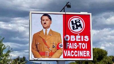 Macron'u Hitler'e benzeten afişlerle soruşturma