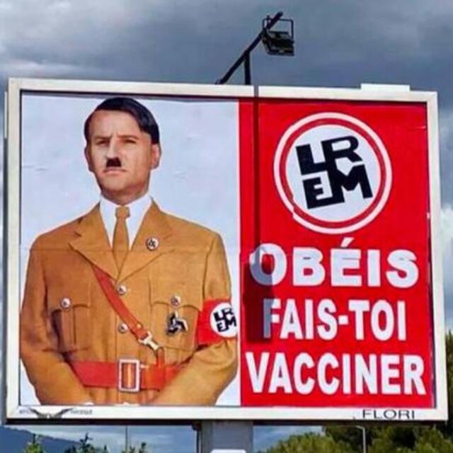Macron'u Hitler'e benzeten afişlerle soruşturma