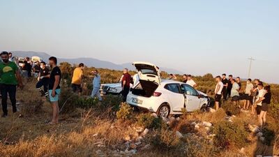 Didim'de iki otomobil çarpıştı: 1 ölü, 5 yaralı