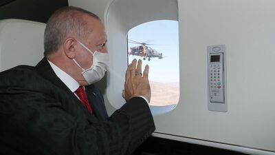 Cumhurbaşkanı'nı taşıyan helikoptere hava muhalefeti engeli