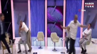 Canlı yayında yumruklu kavga!