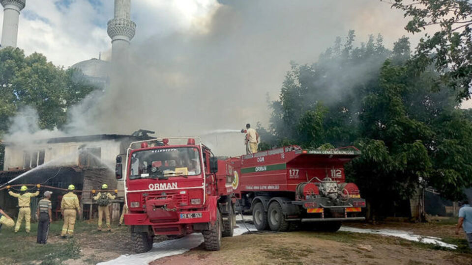 Şarköy'de korkutan yangın