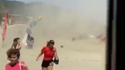 Hortum sahili vurdu! 6 turist yaralandı