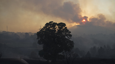 Yunanistan'da yangın!