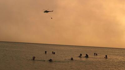 Manavgat'ta gökyüzü karardı