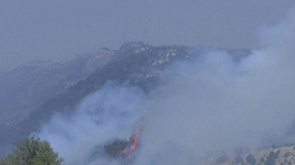 Lübnan'daki orman yangınında 2'nci gün
