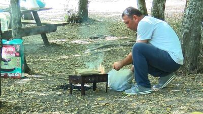 Pes! Yasak olmasına rağmen mangal yaktılar