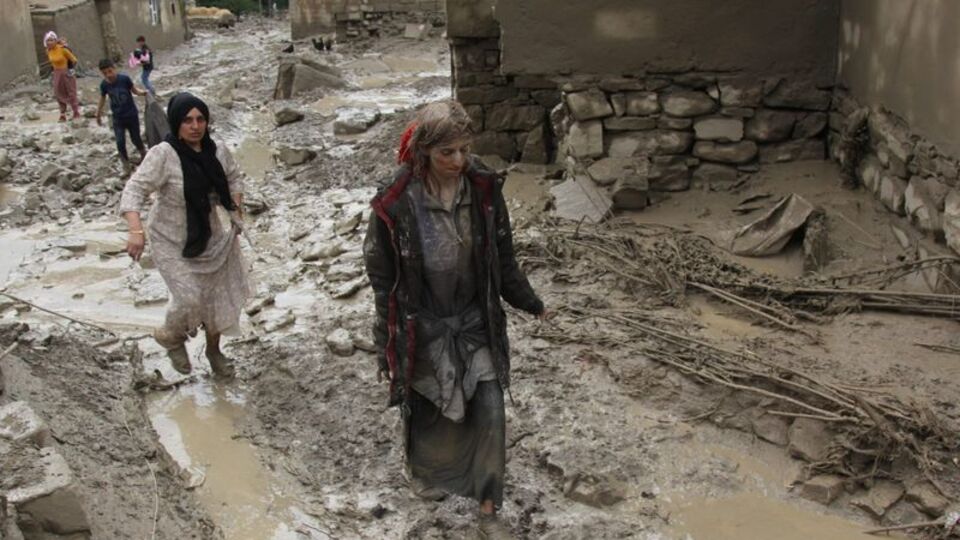 Van Başkale'de sel felaketi!