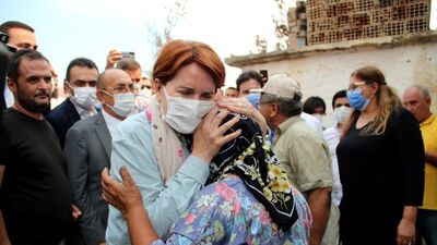 Akşener, orman yangınında zarar gören alanları inceledi