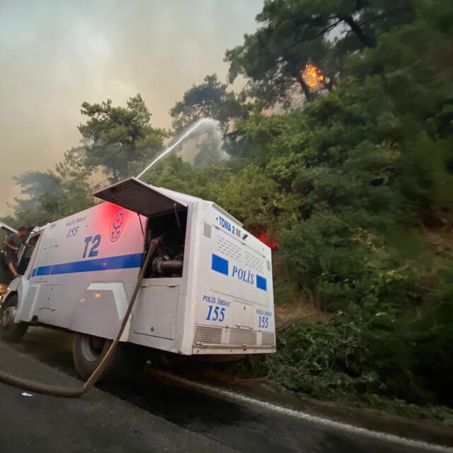 Orman yangınlarına TOMA ile müdahale