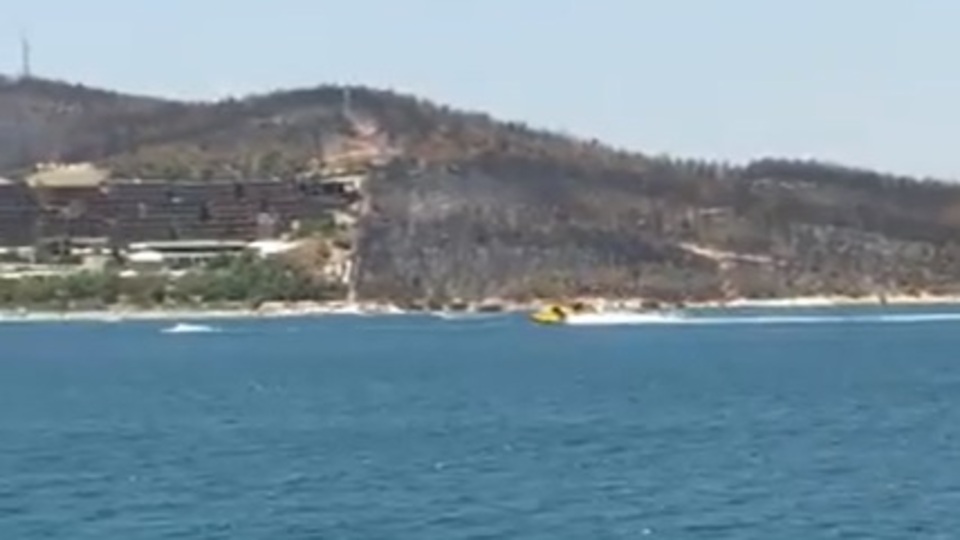 Söndürme uçağına Jet Ski engeli