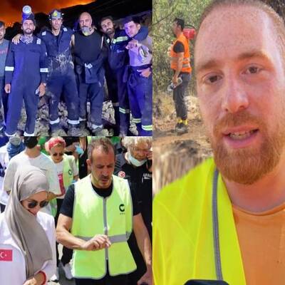 Yangınla mücadele için tek yürek oldular!