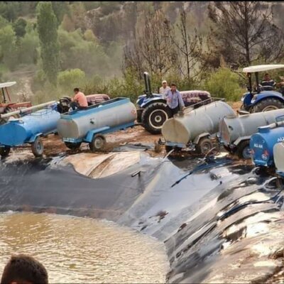 Su desteği! Havuzu tankerle doldurdular