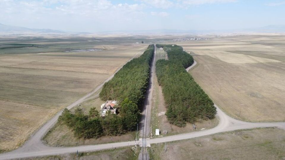 Bozkırın ortasındaki 'vaha' havadan görüntülendi