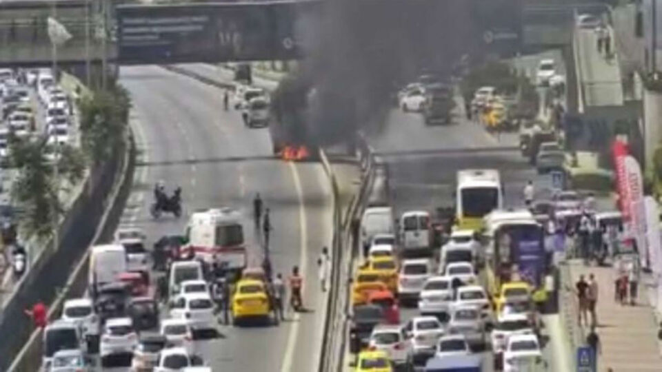 E-5 Karayolu'nda korku dolu anlar!