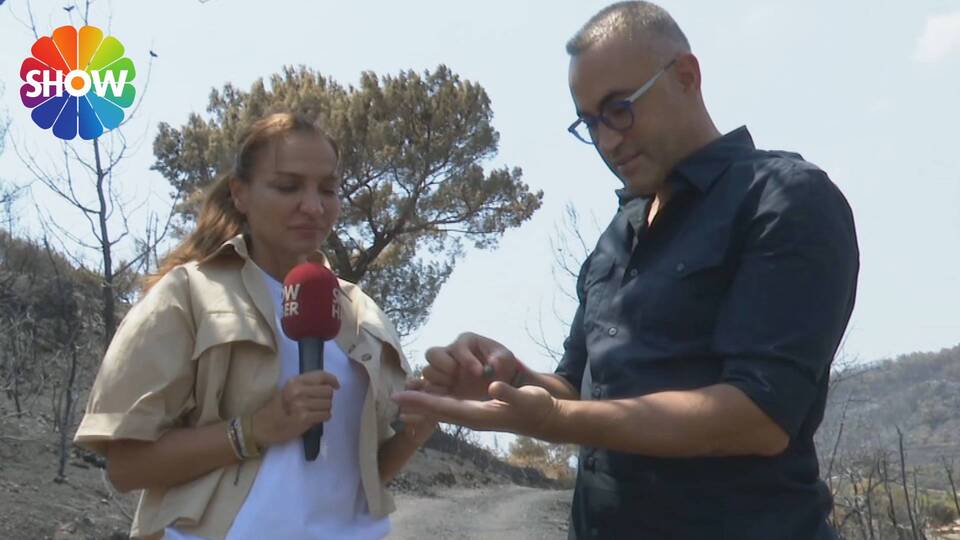 Ebru Akel ve Murat Güloğlu, yangınların yaşandığı Bodrum'daydı