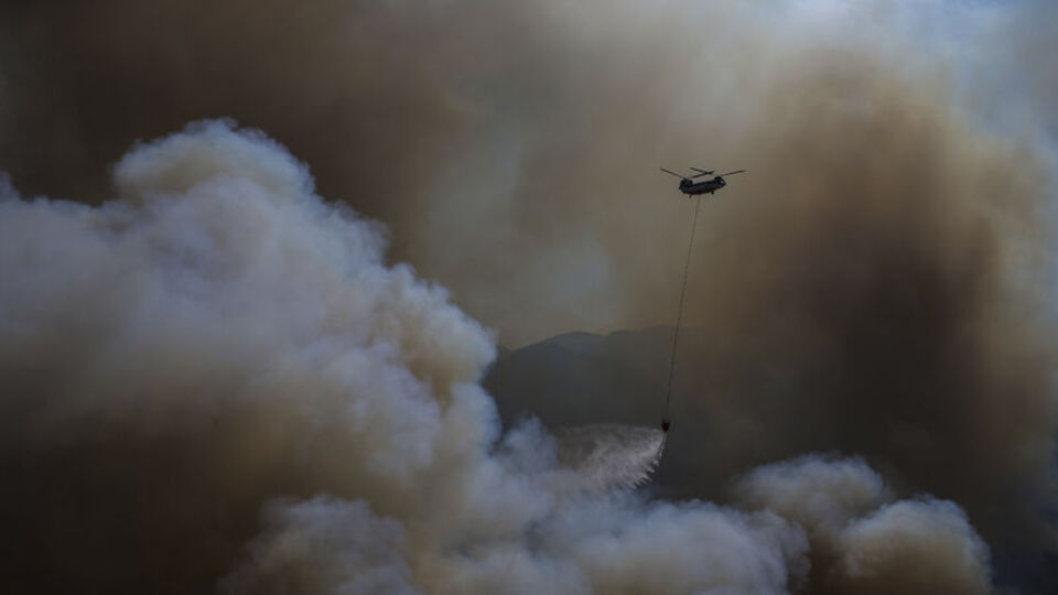 Drone çekimleri yangının tahribatını gözler önüne serdi